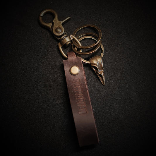 Personalized D&D Leather key rings_Brown