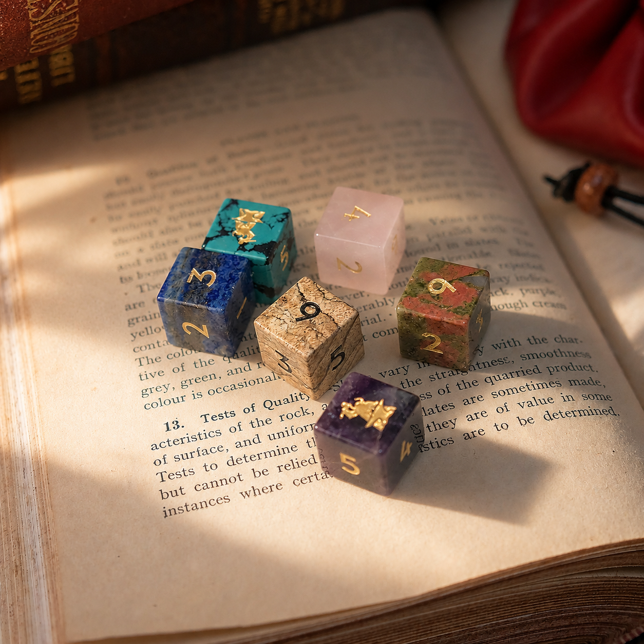 Blind Gemstone D6 Dice Set of 6