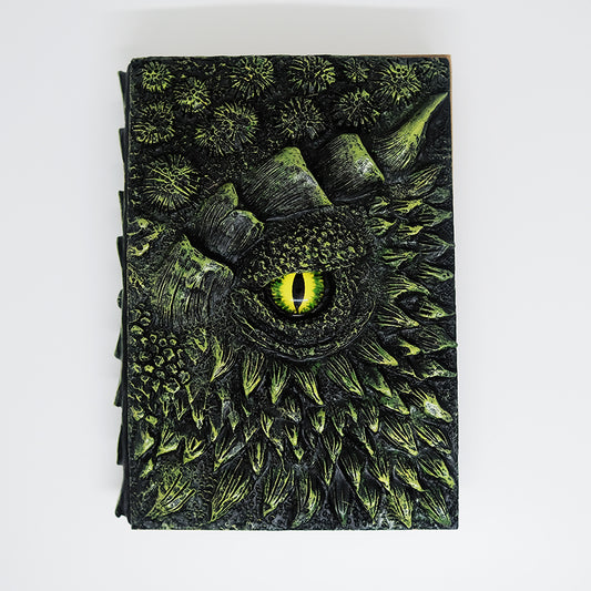3D Dragon Eye Blank A5 Notebook Dragon of Life Element, Green Dragon Notebook, Sketchbook, Diary