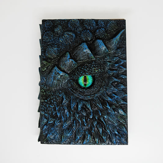 3D Dragon Eye Blank A5 Notebook Dragon of Water Element, Blue Dragon Notebook, Sketchbook, Diary