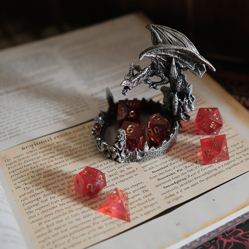 3D Metal Dragon Dice Holder Key Holder Fantasy Style. Game accessories for table-top game, board game and rpg games