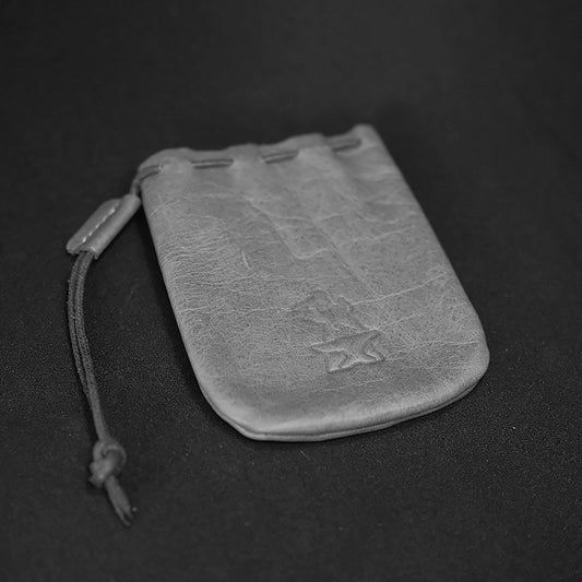 Handmade Leather Grey Dice Bag Suitable For 3 Sets Of Dice For Board Game Card Game