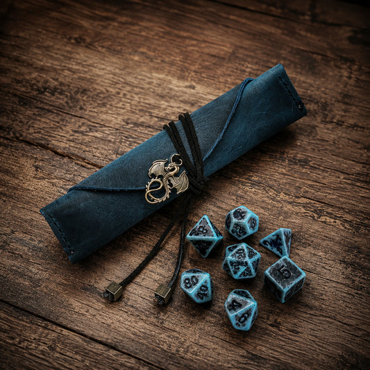 Vintage Dice and Dice Bag Combo_Blue