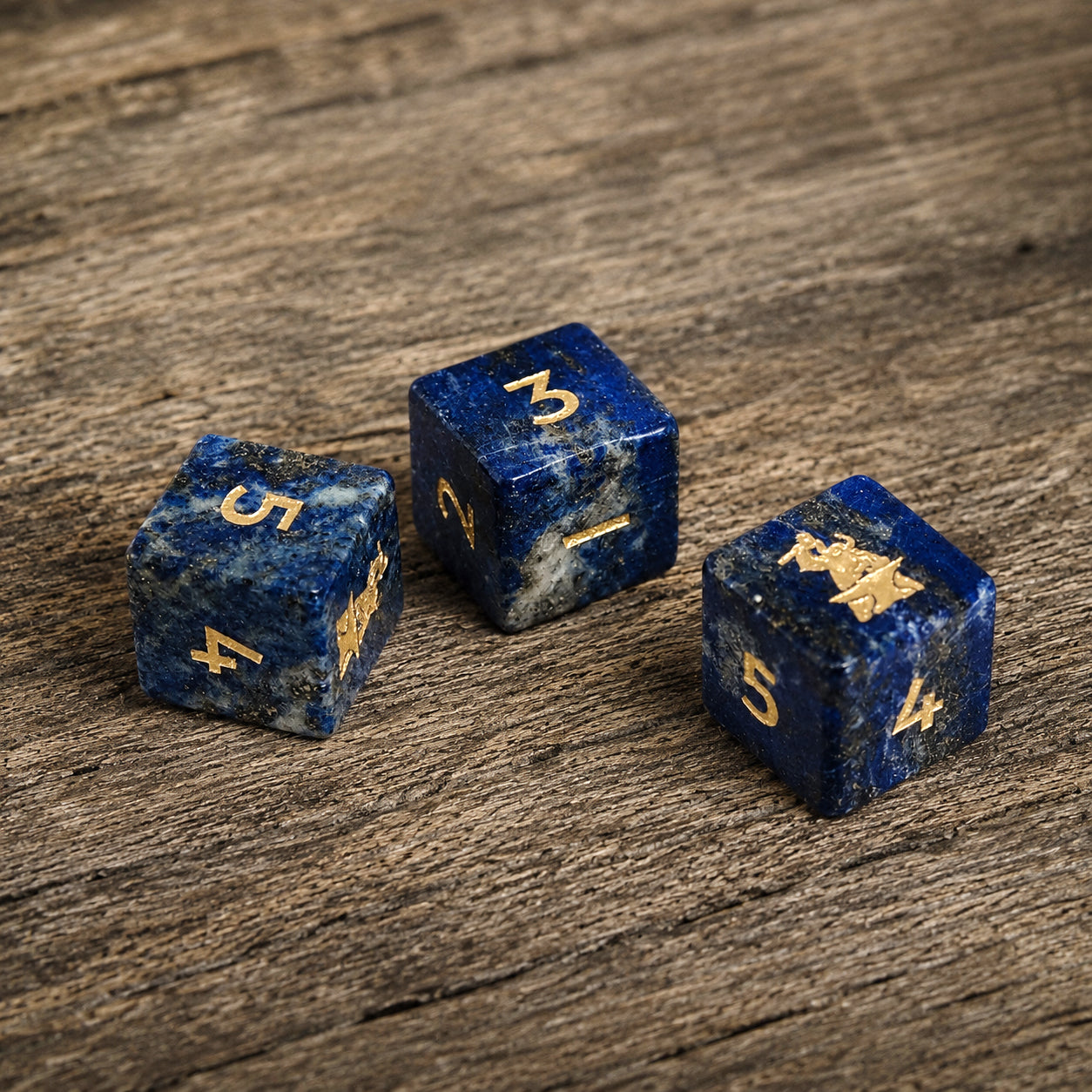 Pierre précieuse Lapis Lazuli naturelle D6 dés pour jeu de dés jeu de société jeu RPG