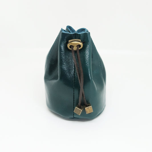 Leather Dice Bag Dark Blue Suitable For 5-6 Sets Of Dice. Copper accessories are optional. Game accessories for table-top game, board game and rpg. Gift for game lover