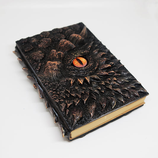 3D Dragon Eye Blank A5 Notebook | Dragon of Earth Element, Brown Dragon Notebook, Sketchbook, Diary. Game accessories for table-top game, board game and rpg games