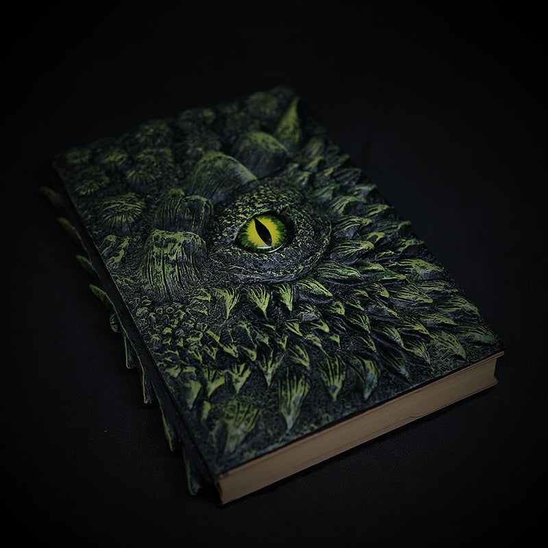 3D Dragon Eye Blank A5 Notebook  Dragon of Life Element, Green Dragon Notebook, Sketchbook, Diary