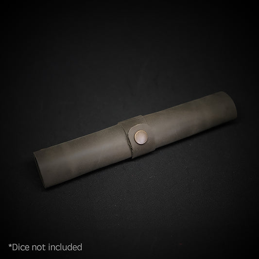 Handmade Leather Dice Tray, Dice Rolling Tray, Dark Olive Leather Dice Rolling Mat, Dice for RPG Games, Rolling Tray for Dice Game